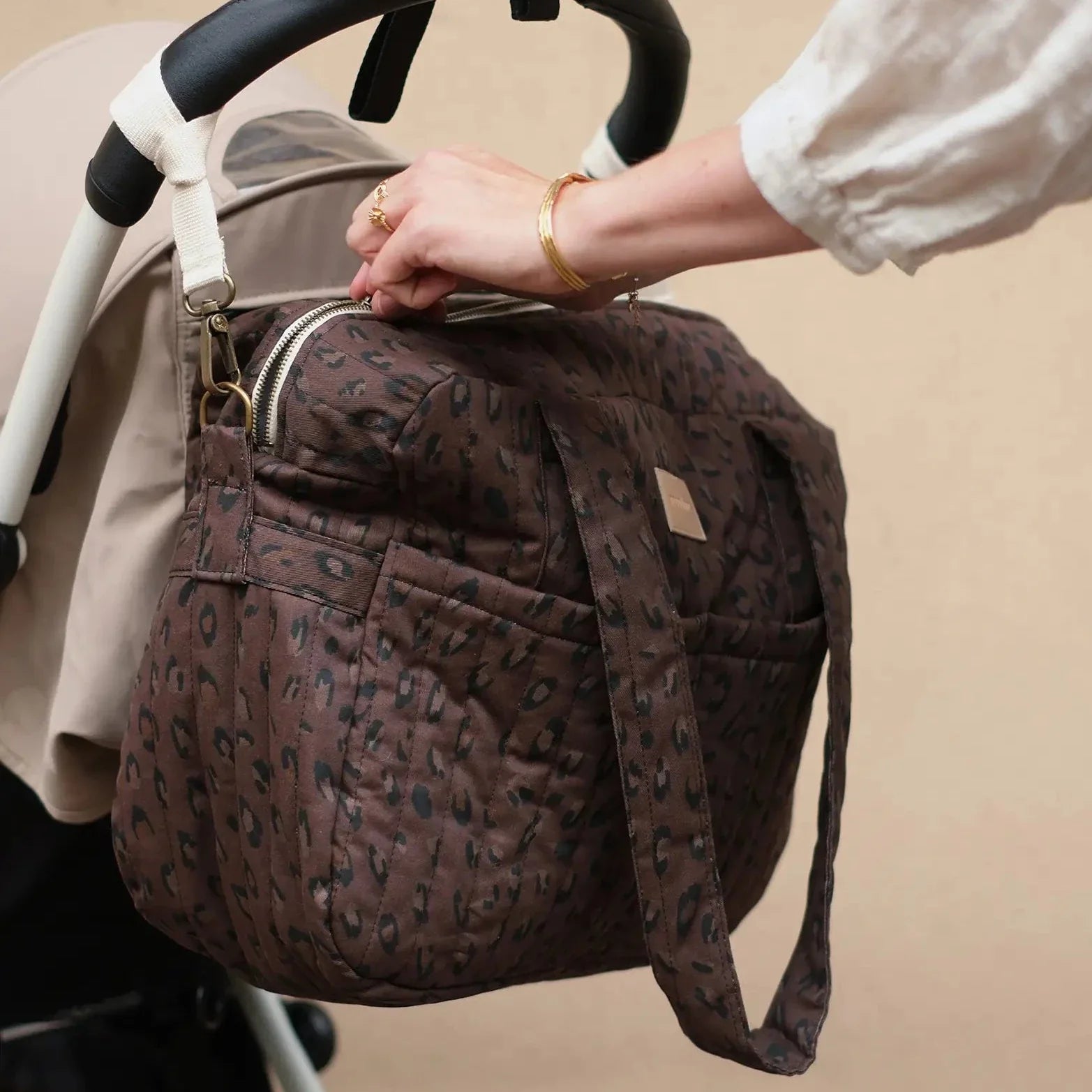 * Nobodinoz Hyde Park Waterproof Luiertas | Leonie Brown*