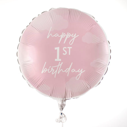 Ginger Ray 'Happy 1st Birthday' Roze Folie Ballon | 43 cm