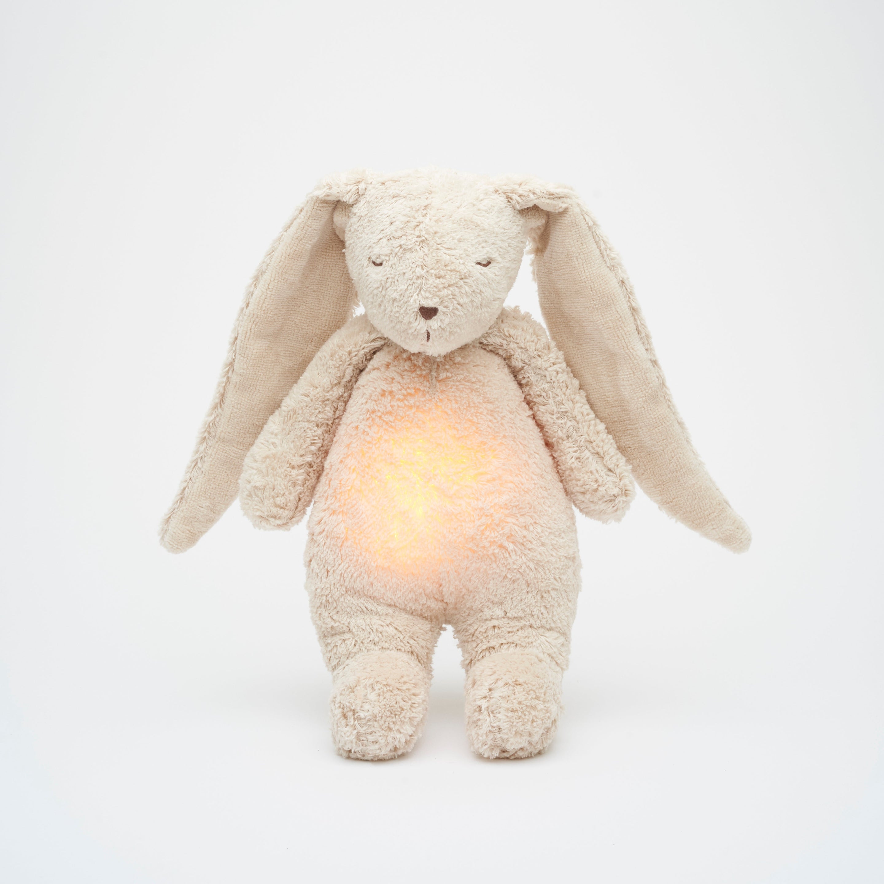 Moonie 2.0 upgrade - Knuffel Hartslag en Licht | Bunny Gray - Biologisch katoen