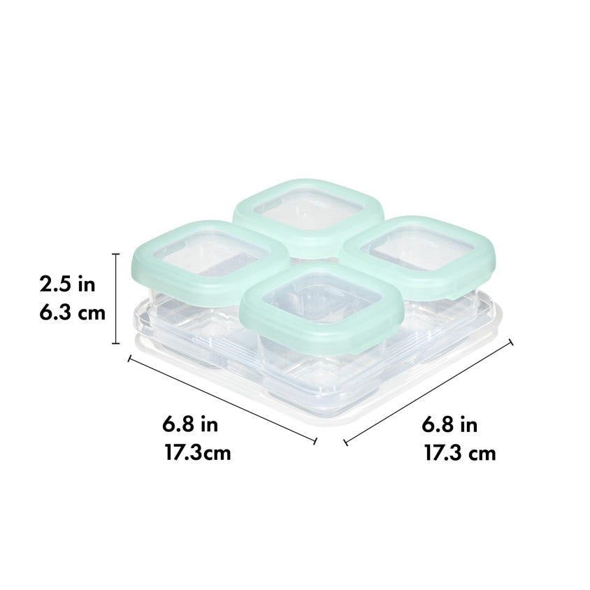 OXO Tot Vierdelige Set Diepvriesdoosjes Plastic 4x120ml | Opal