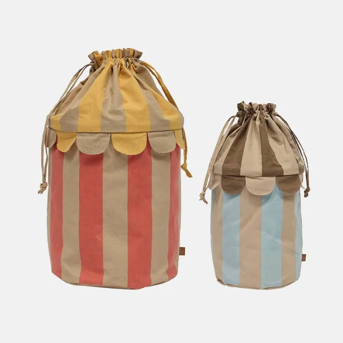 OYOY Set van 2 Opbergmanden Sage | Ijsblauw / Rood