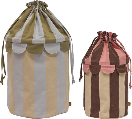 OYOY Set van 2 Opbergmanden Sage | Roze / Paars
