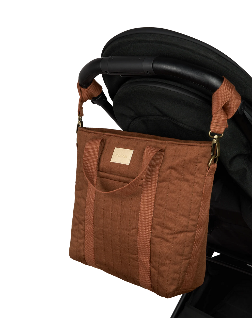 * Nobodinoz Hyde Park Waterproof Kinderwagen Rugzak 32x32x14cm | Brick Brown