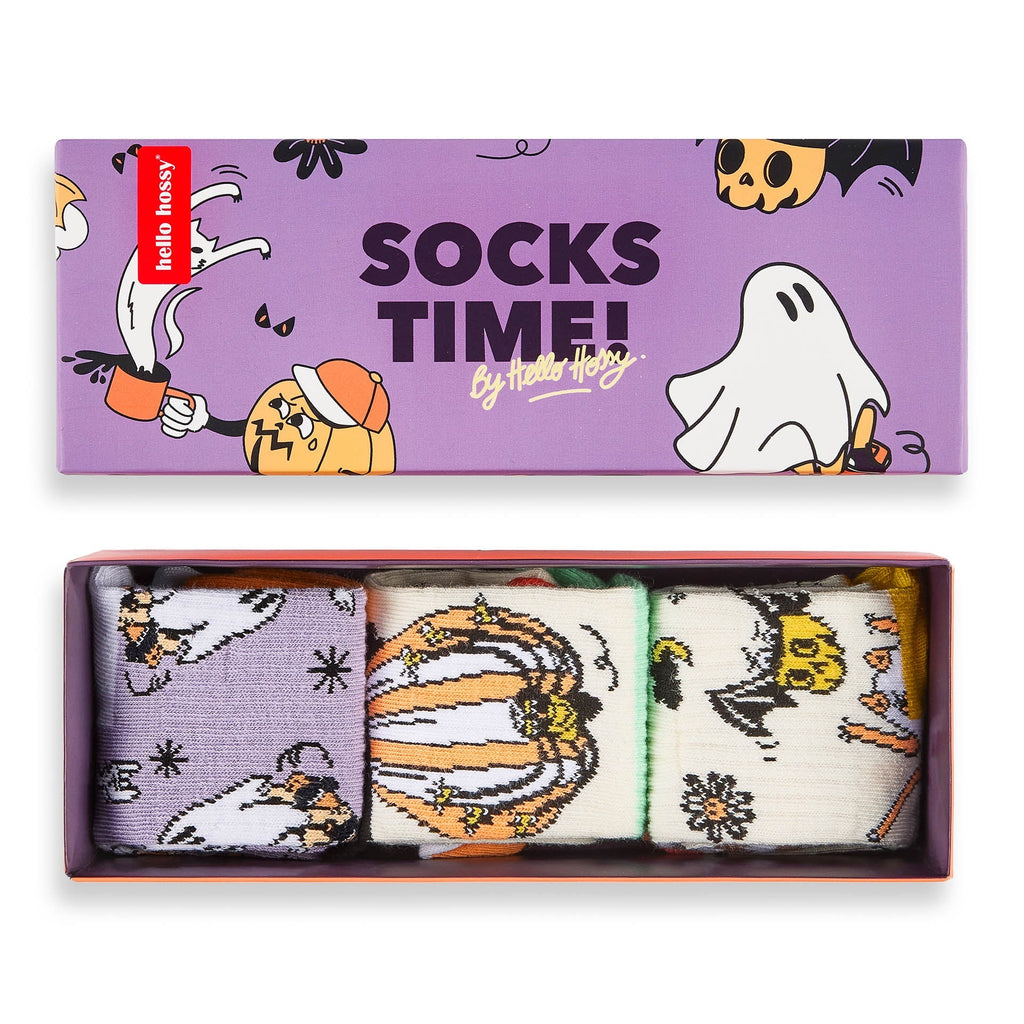 Hello Hossy kousen Halloween, geschenkdoos met drie paar kousen