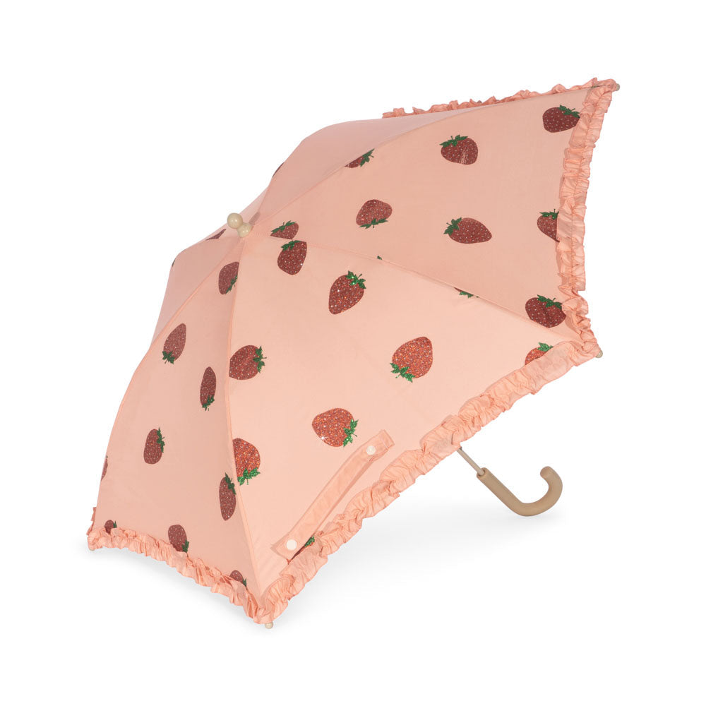 * Konges Sløjd Frill Paraplu | Strawberry Glitter