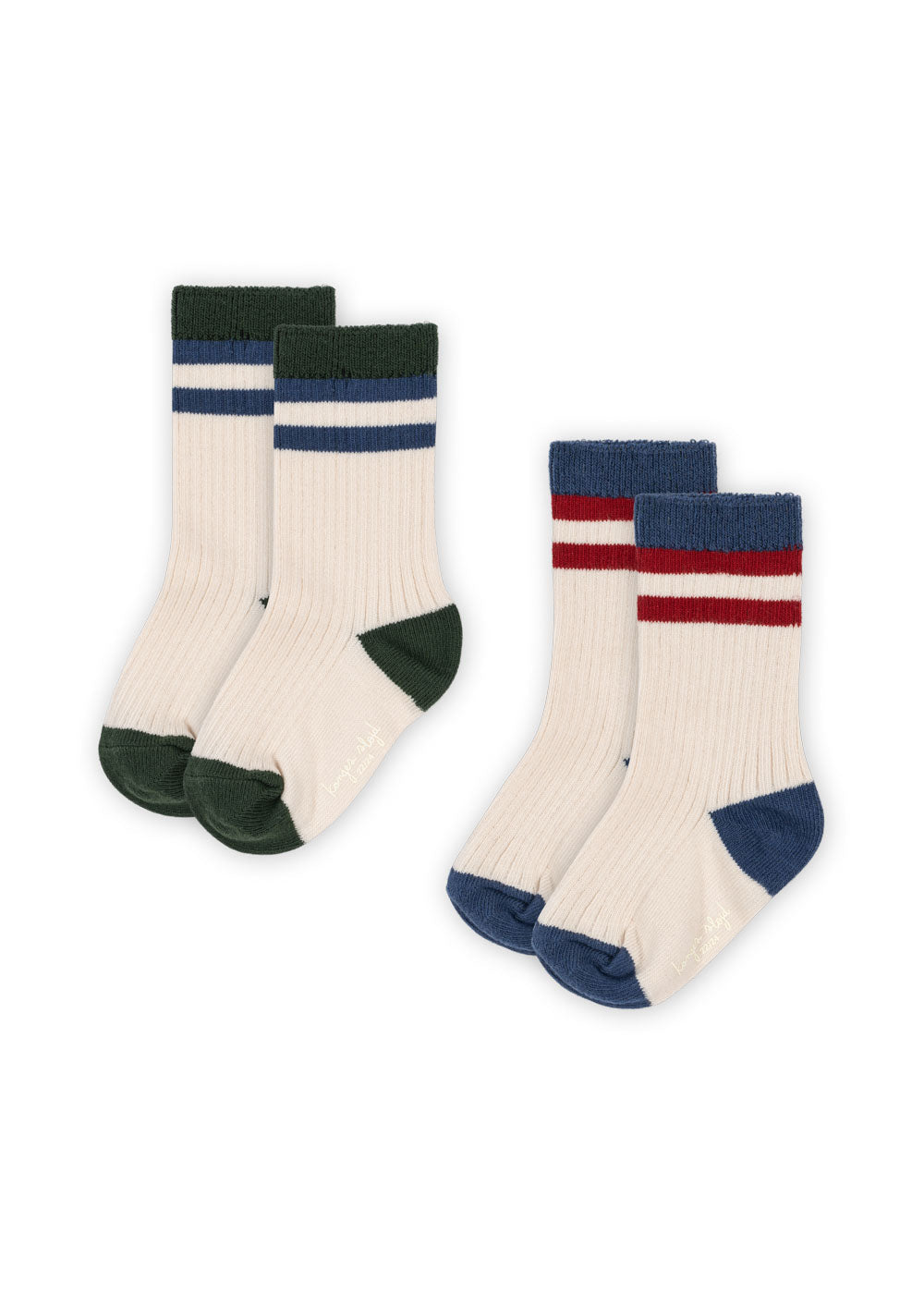 Konges Sløjd 2 Pack Rib Socks | Multi Stribe