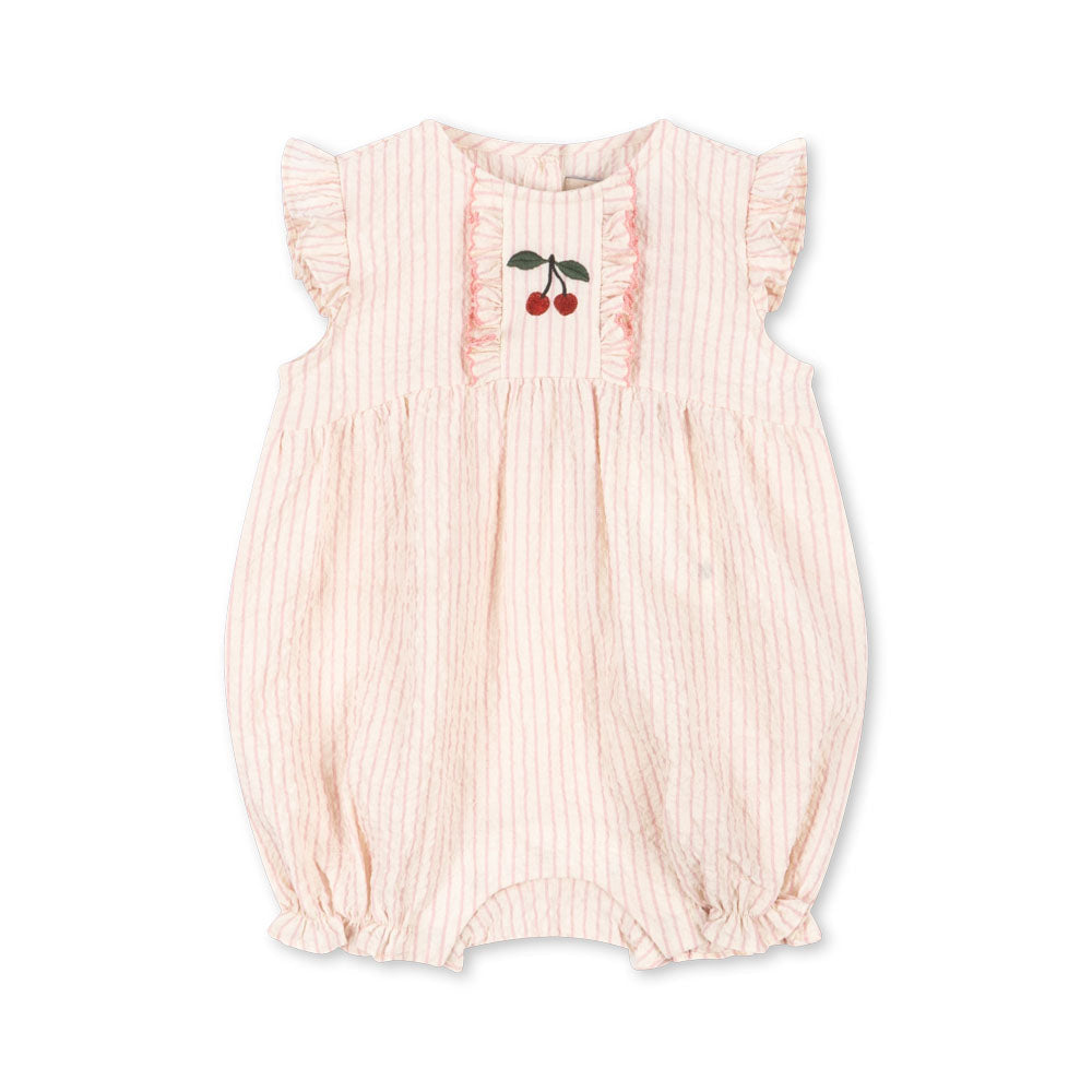 Konges Sløjd Ellie Frill Romper | Peony Stripe
