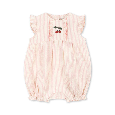 Konges Sløjd Ellie Frill Romper | Peony Stripe