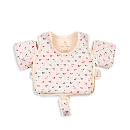 * Konges Sløjd Hollis Puddle Jumper Zwemvest Met Zwembandjes | Cherry Pink Motif