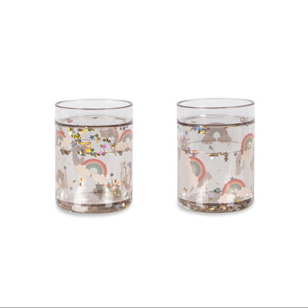 Konges Sløjd Glitter Drinkbekers 2ST | Rainbow