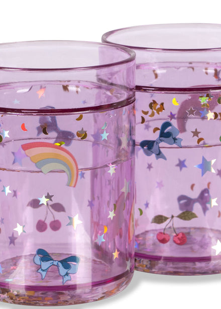 Konges Sløjd Set Van 2 Glitterbekers | Regenboog