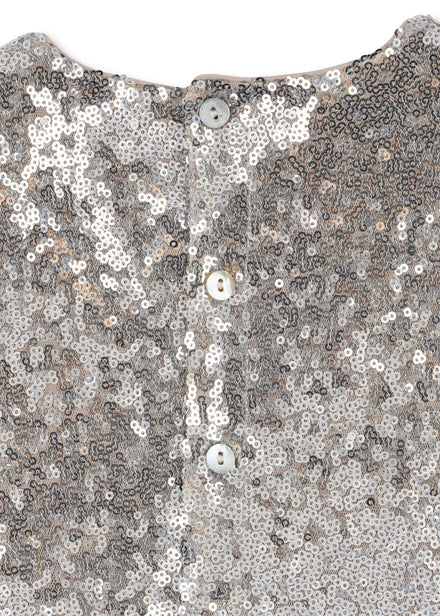 Konges Sløjd Starla Star Dust Jurkje | Star Sequin Silver