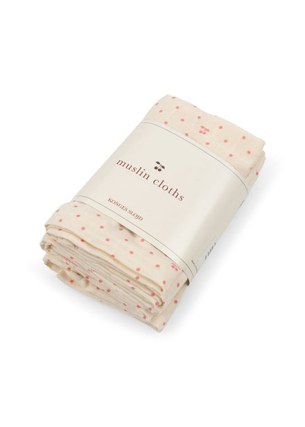 Konges Sløjd Hydrofiele Doek | Cherry Dot (3pack)