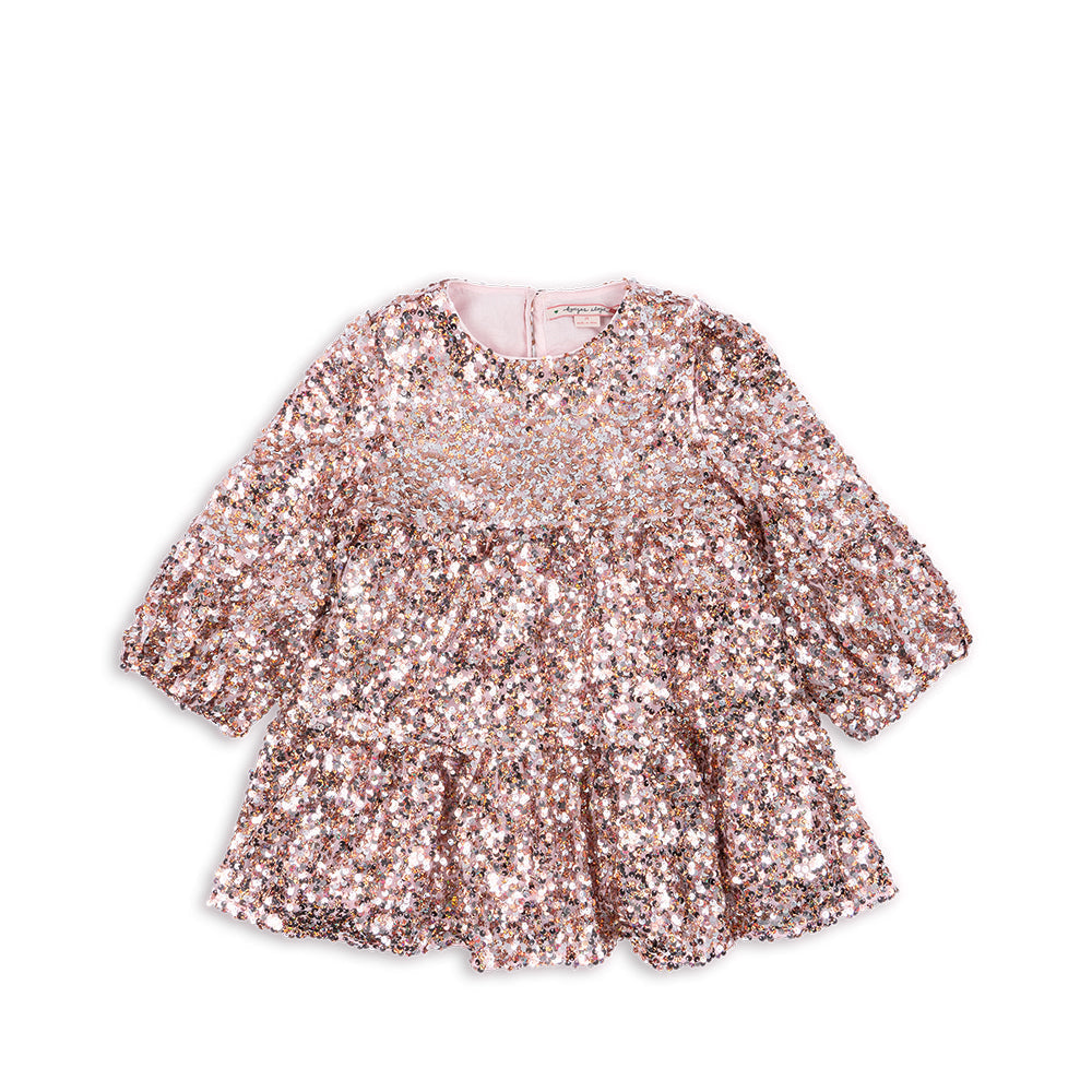 Konges Sløjd Lila Pailletten Jurk | Grey/Rosa