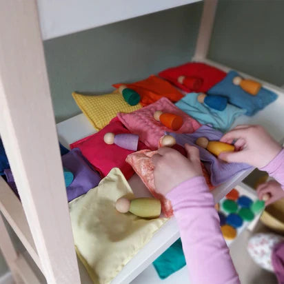 Pit & Play Regenboog Pittenzakjes Set 6 | Stapelstein Original