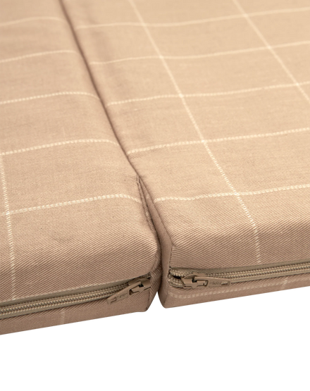 * Nobodinoz Plooibare Eco Play Mat 100x100x4cm | Taupe Grid