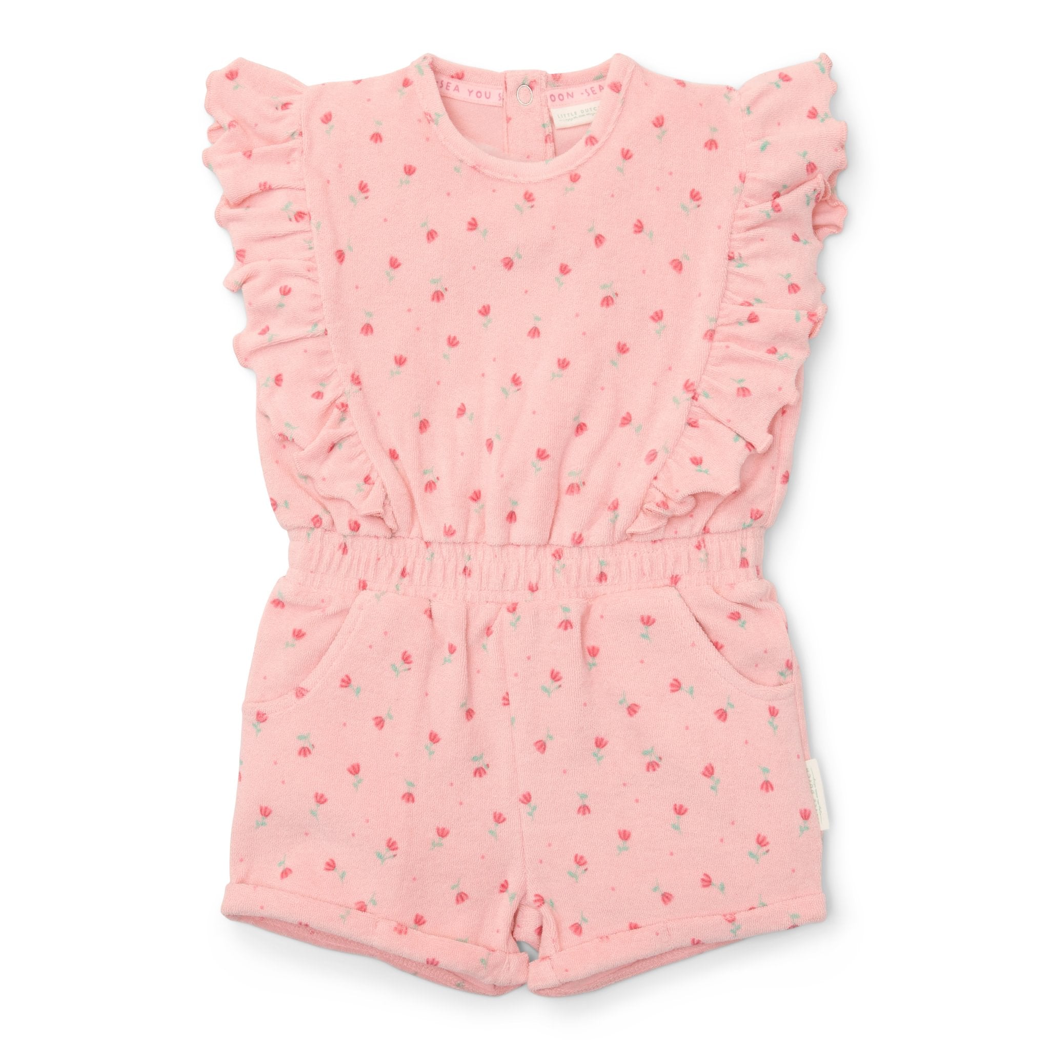 * Little Dutch Playsuit Sunny Flowers Blush Pink 98/104