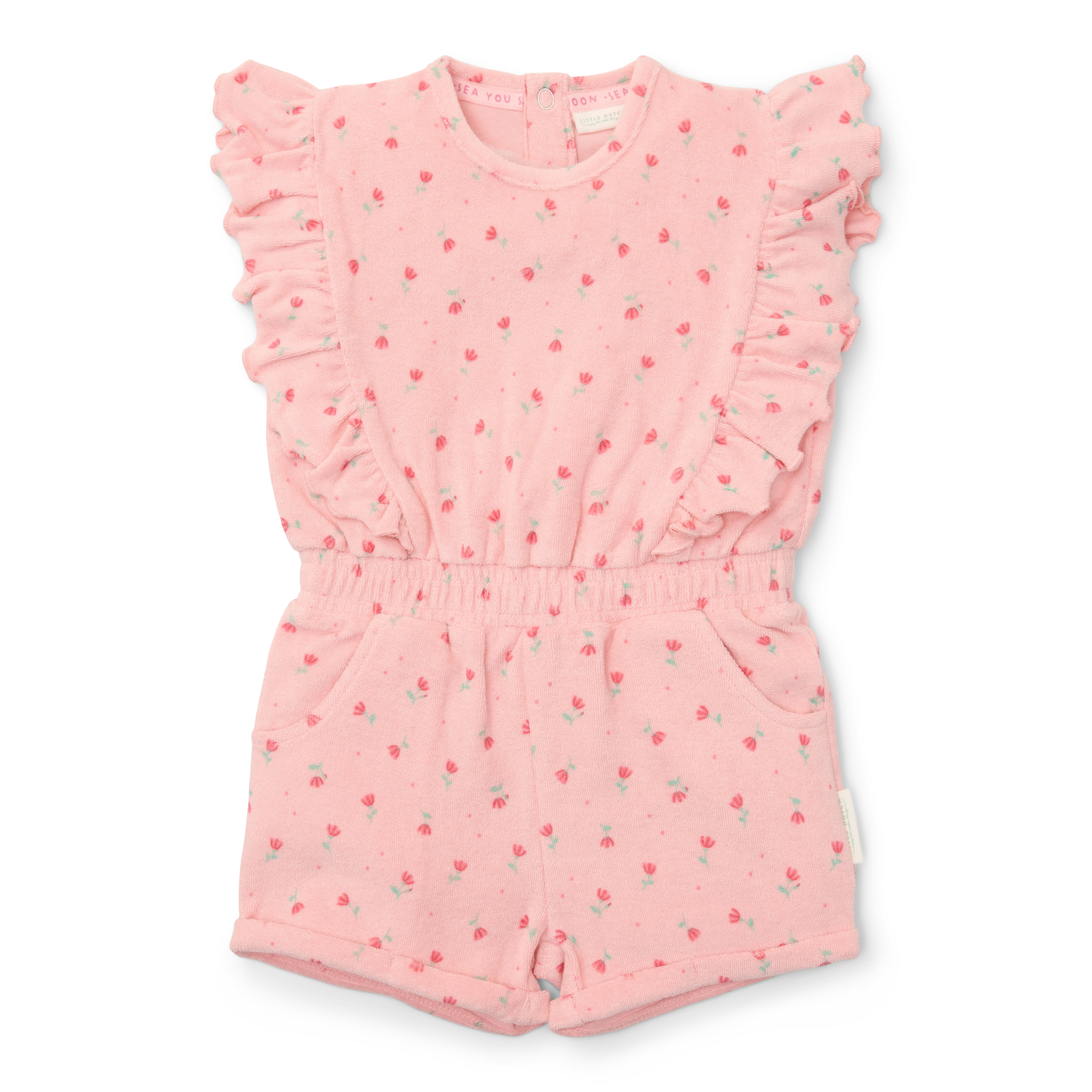* Little Dutch Playsuit Sunny Flowers Blush Pink 62/68
