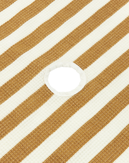 * Nobodinoz Portofino Beach Strandlaken XL 146x175cm | Honey Stripes Waffle