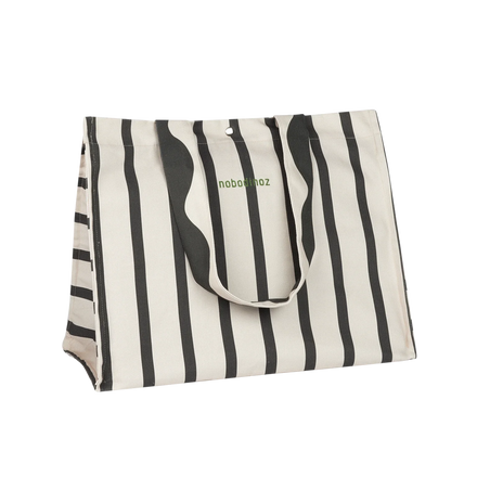 * Nobodinoz Portofino Maxi Bag Beachbag 45x37x21cm | Black Stripes