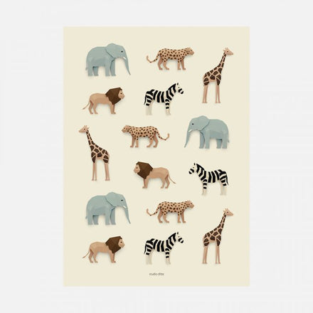 Studio Ditte Poster 50x70cm | Safari