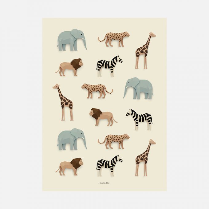 Studio Ditte Poster 50x70cm | Safari