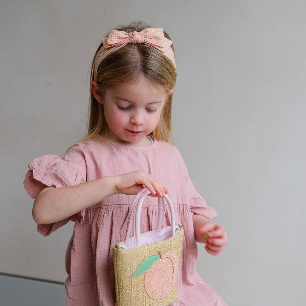 Mimi & Lula Diadeem | Peach Gingham Edie Bow Alice