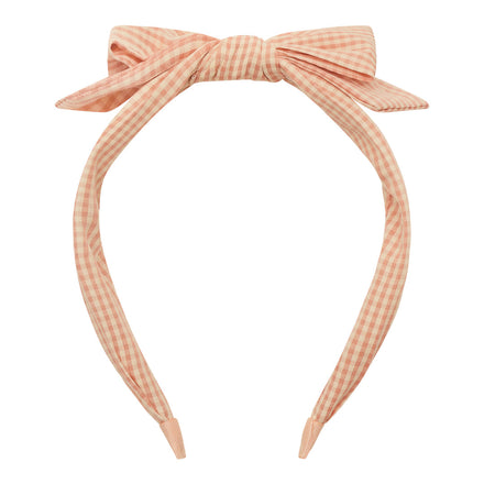 Mimi & Lula Diadeem | Peach Gingham Edie Bow Alice