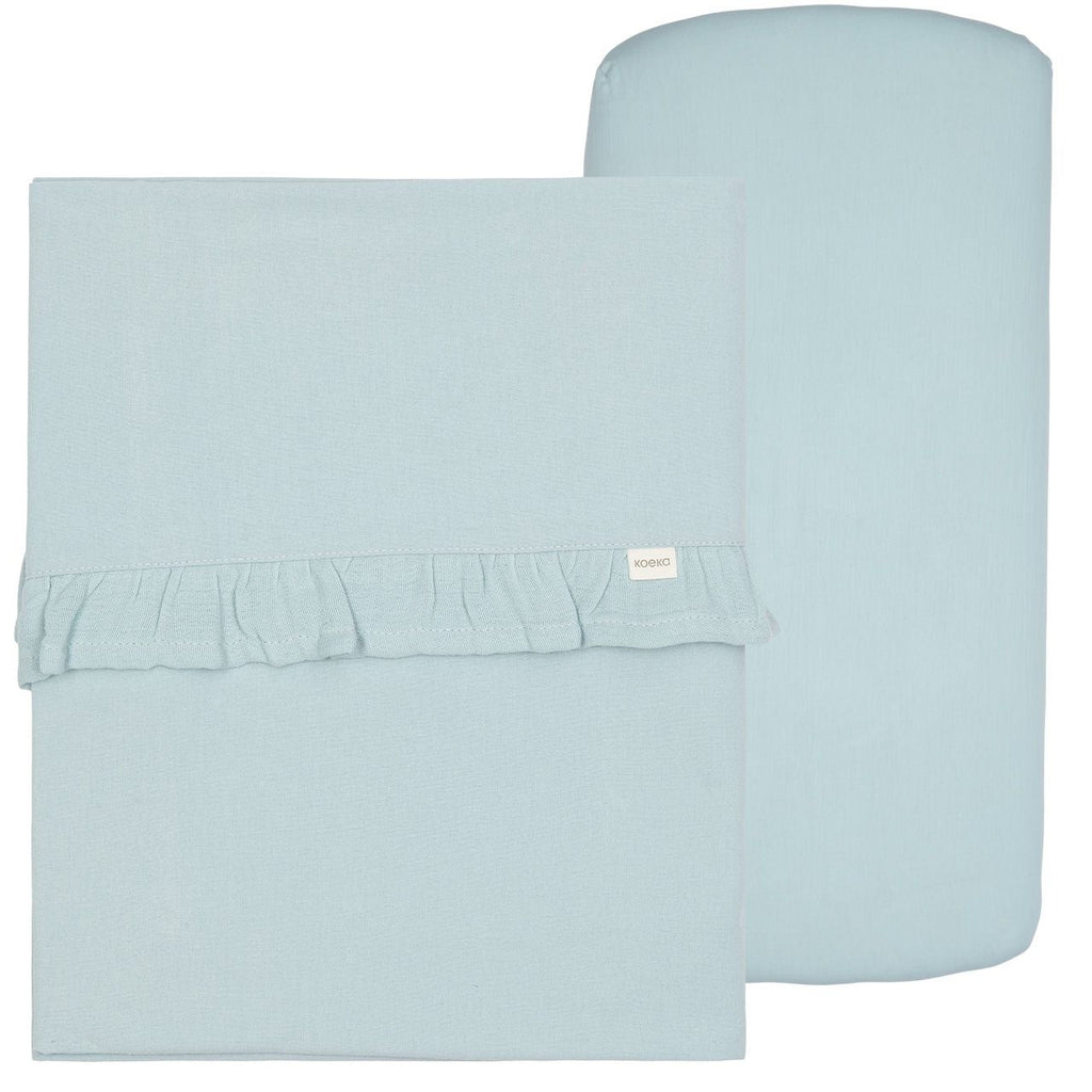 Koeka Ledikantlaken En Hoeslaken Set Ruffle Faro | Sky