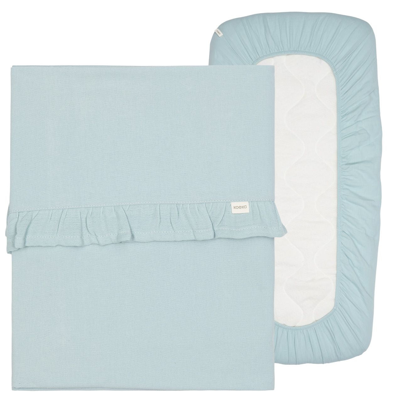 Koeka Wieglaken En Hoeslaken Set Ruffle Faro | Sky