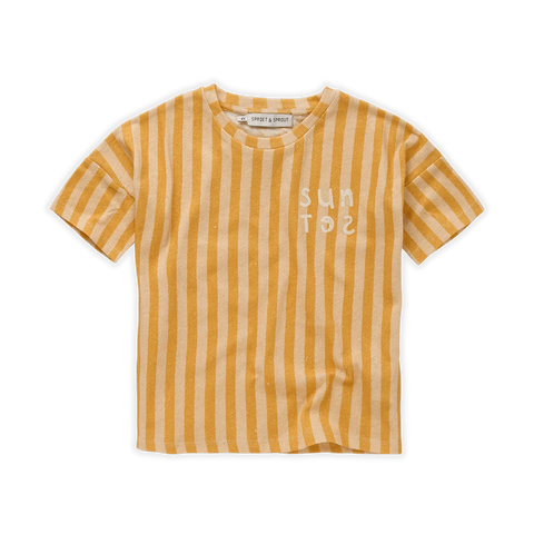 Sproet & Sprout T-Shirt | Linen Stripe Sunset