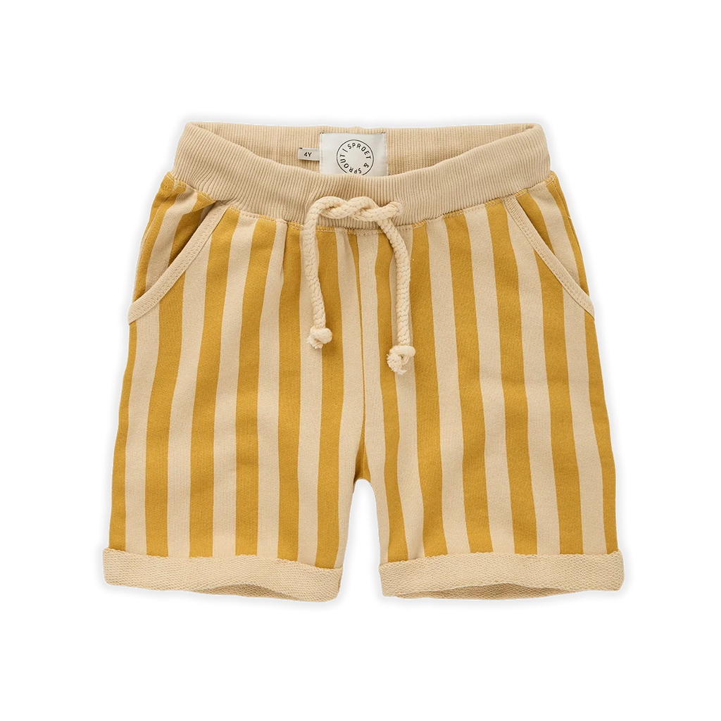 Sproet & Sprout Sweat Short | Stripe Print*