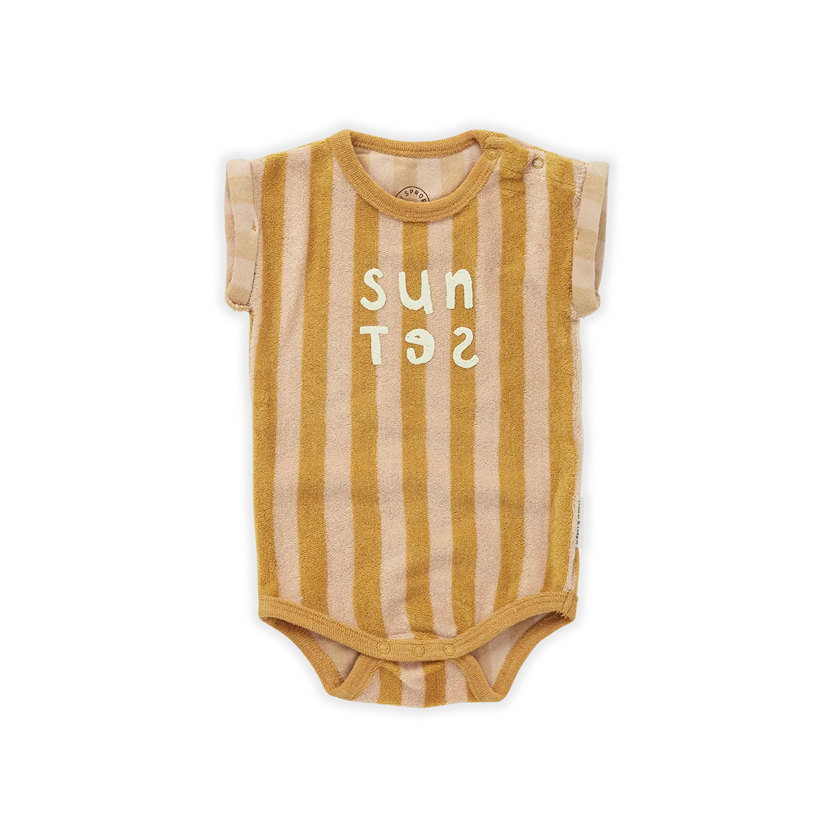 Sproet & Sprout Romper | Terry Stripe Sunset*