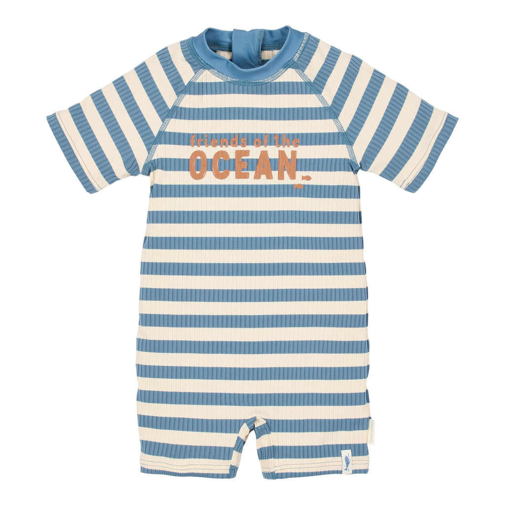 Little Dutch UV Zwempak Korte Mouwen | Ocean Blue Stripes