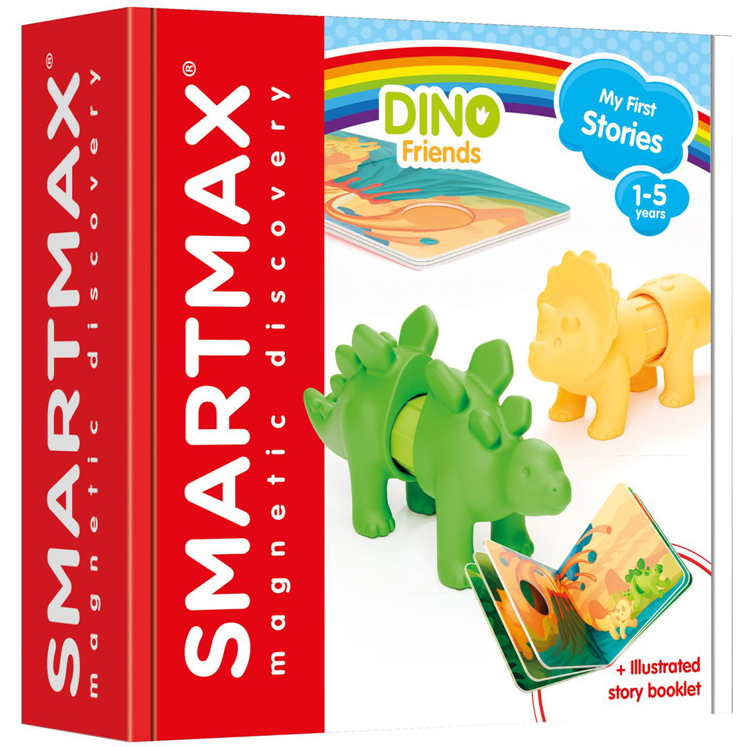 Smartgames SmartMax Story Books Dinosaurs, de magnetische bouwset met dinofiguren