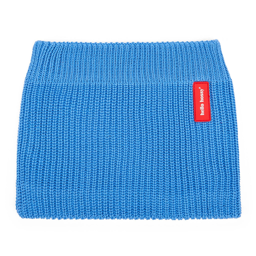 Hello Hossy nekwarmer Cocoon Kingfisher, blauwe gebreide nekwarmer