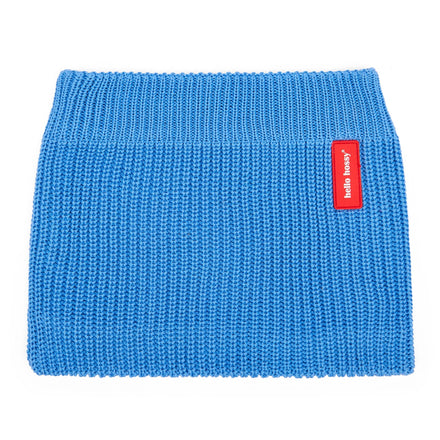 Hello Hossy nekwarmer Cocoon Kingfisher, blauwe gebreide nekwarmer