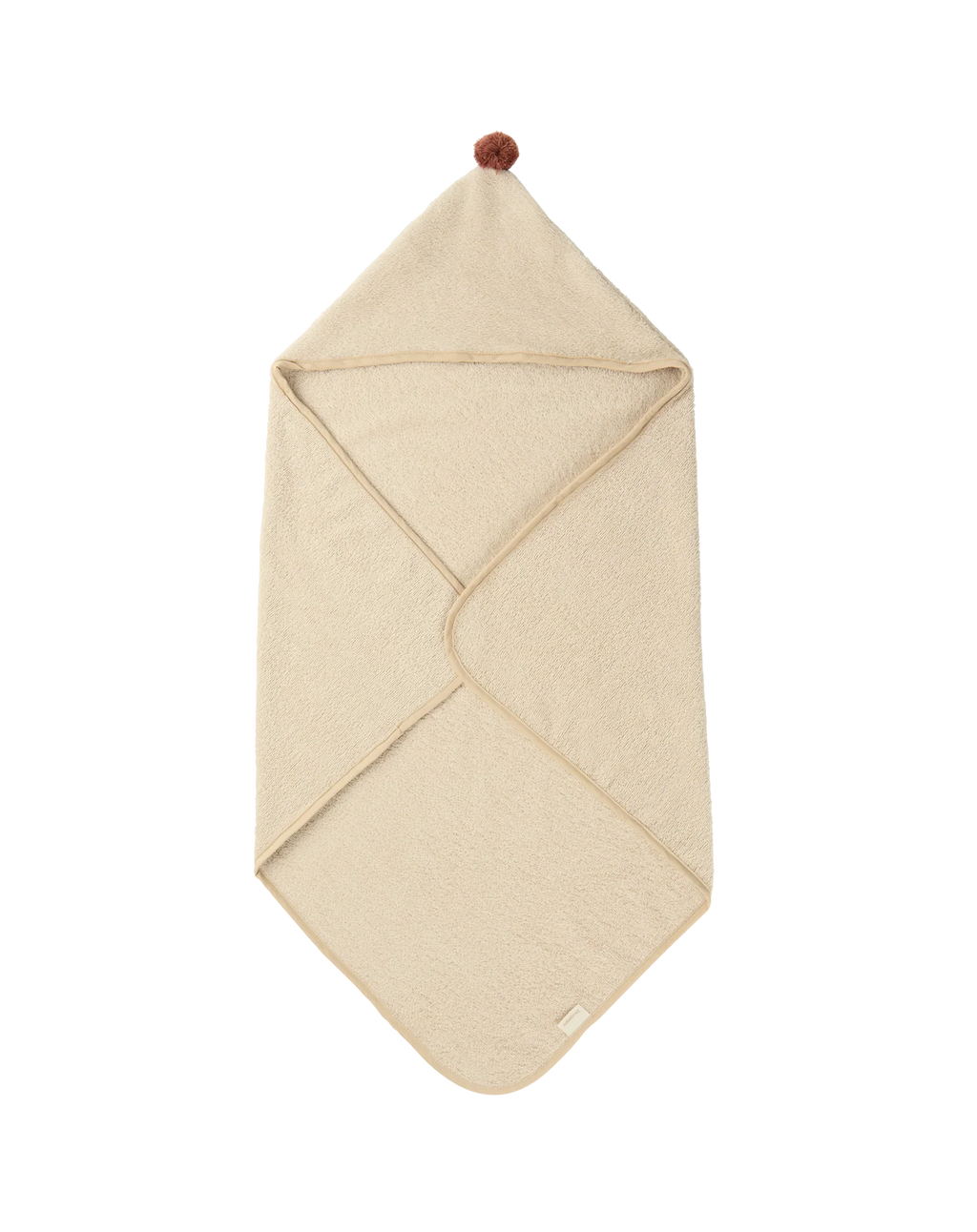 * Nobodinoz So Cute Badcape Met Pompom Organisch Katoen | Almond