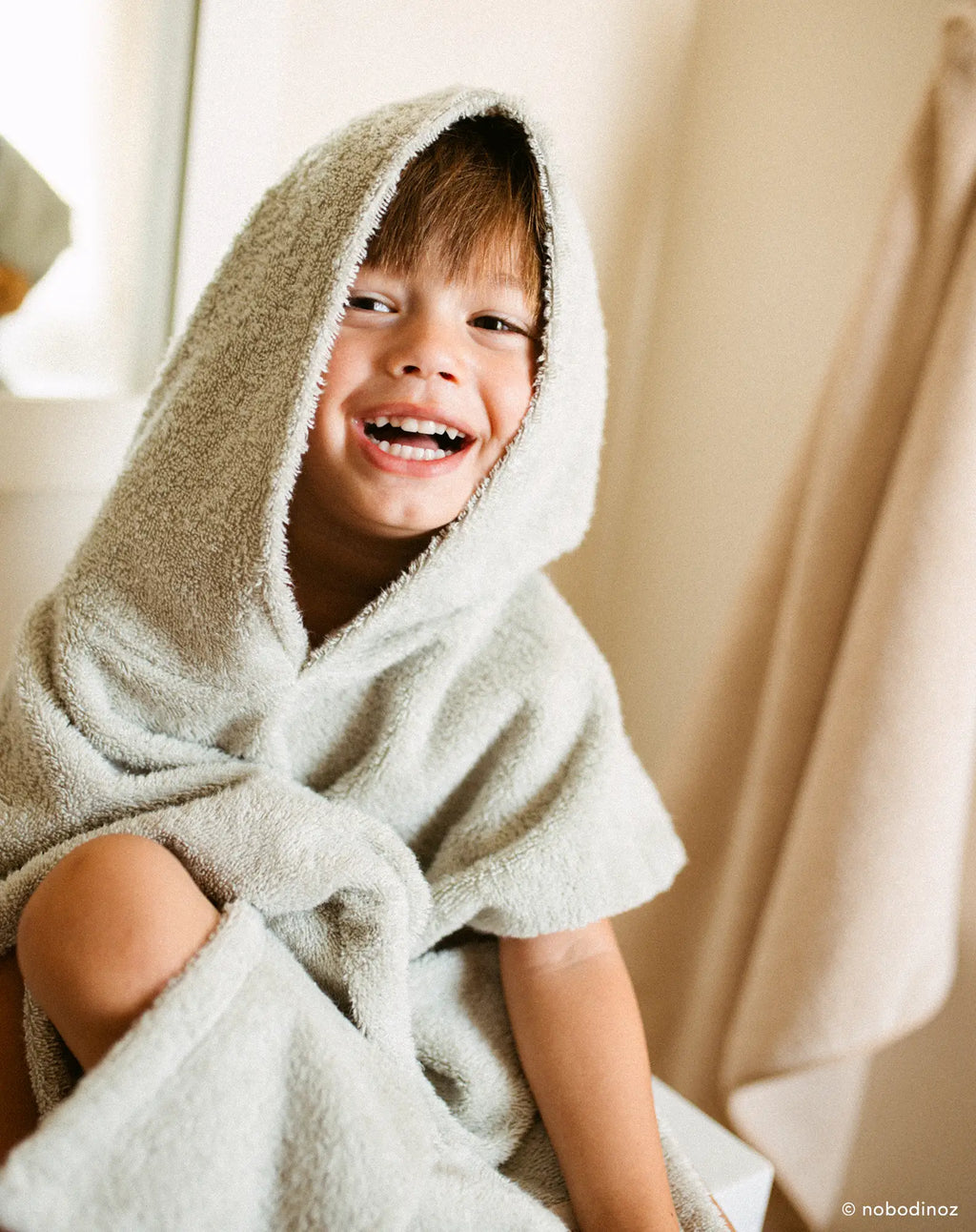 * Nobodinoz So Cute Poncho 55x58cm - 3-5Y | Sage Green