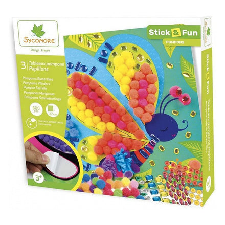 Sycomore Stick & Fun Pompons Vlinders in de verpakking