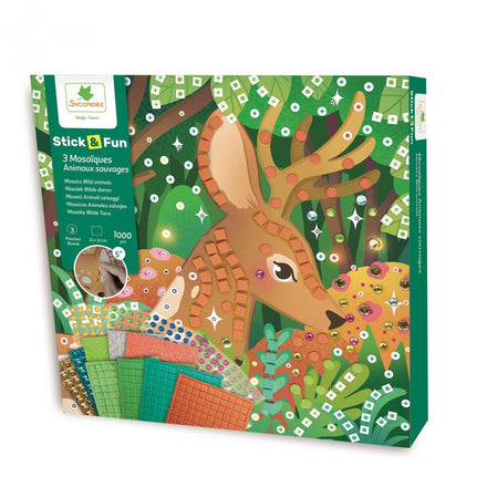 Sycomore Stick & Fun Mozaïek Wilde dieren in de verpakking