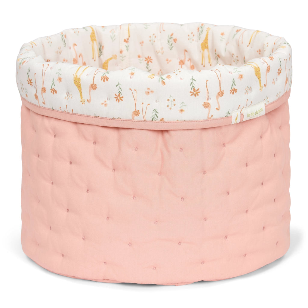 Little Dutch Opbergmand Omkeerbaar Blooming Safari 30x25 cm | Roze