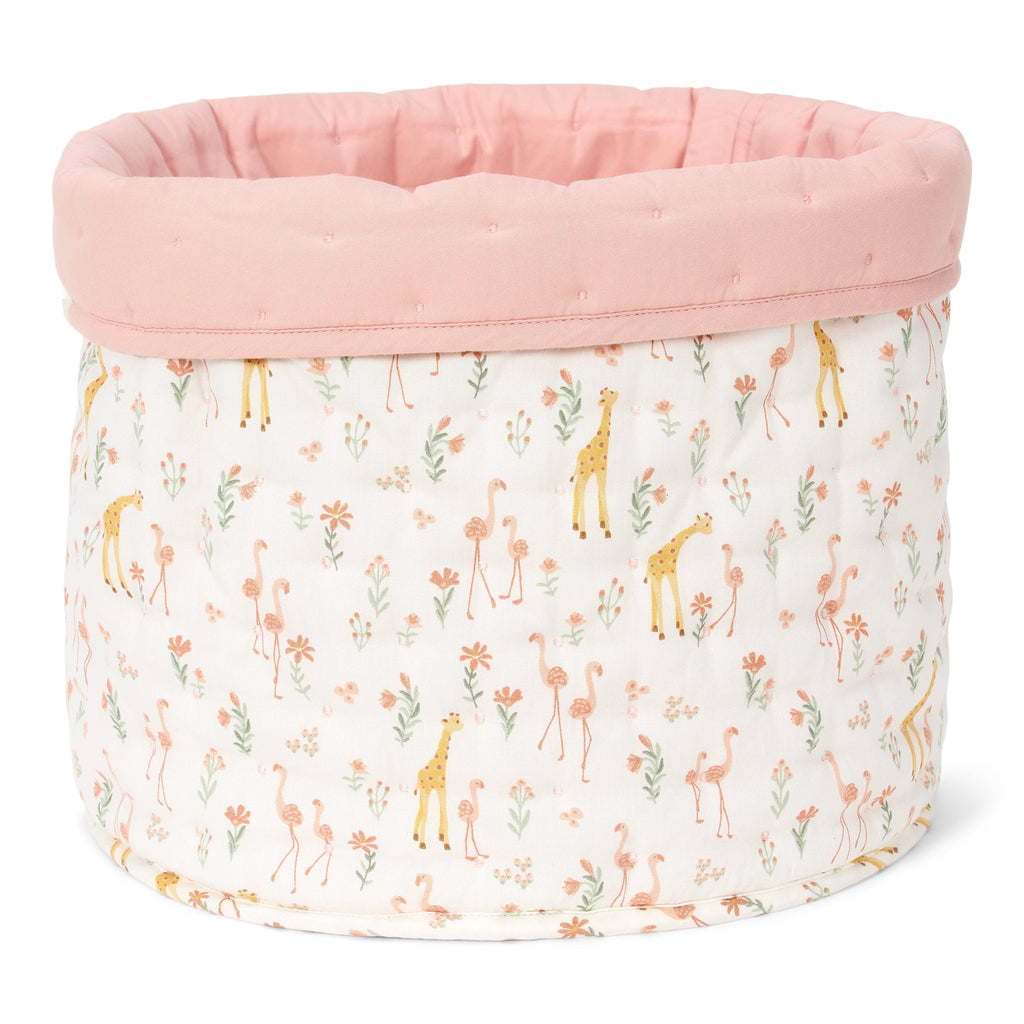 Little Dutch Opbergmand Omkeerbaar Blooming Safari 30x25 cm | Roze
