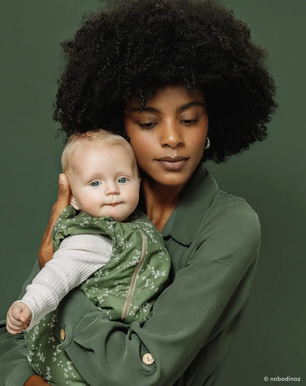 * Nobodinoz Cocon Midden-Warme Slaapzak 0-6M - 65x45cm | Green Jasmine