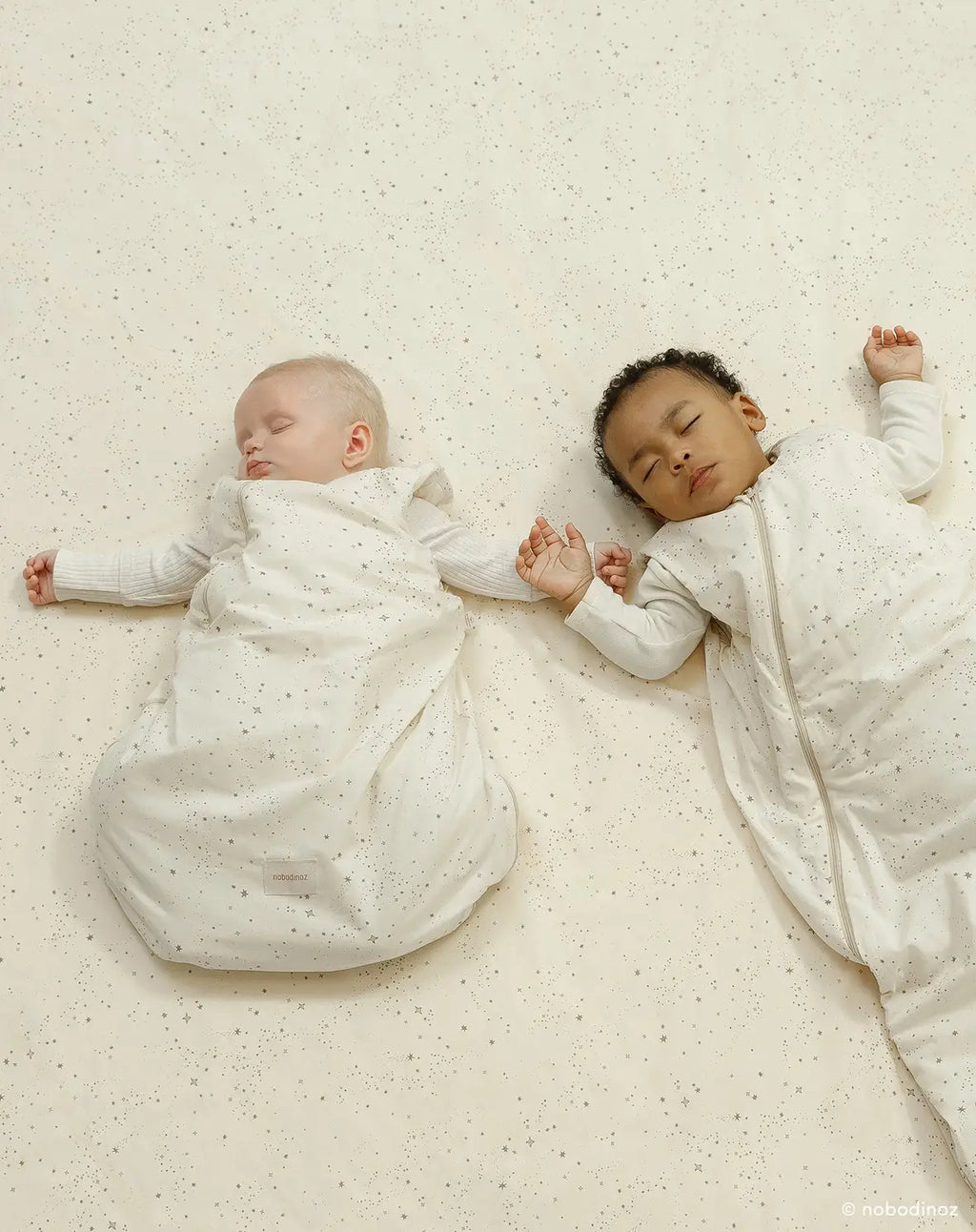 * Nobodinoz Cocon Midden-Warme Slaapzak 0-6M - 65x45cm | Natural Milky Way