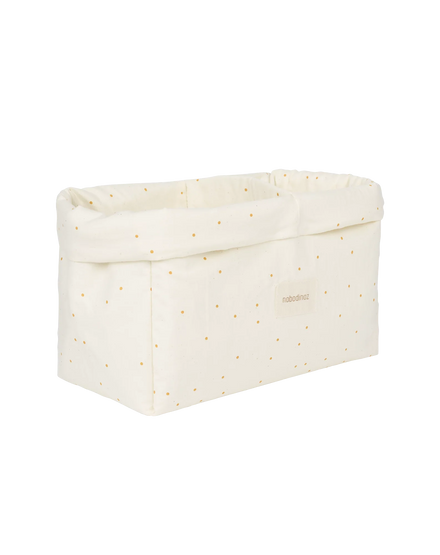* Nobodinoz Stories Dubbele Opbergmand 30x20x15cm | Honey Sweet Dots Natural