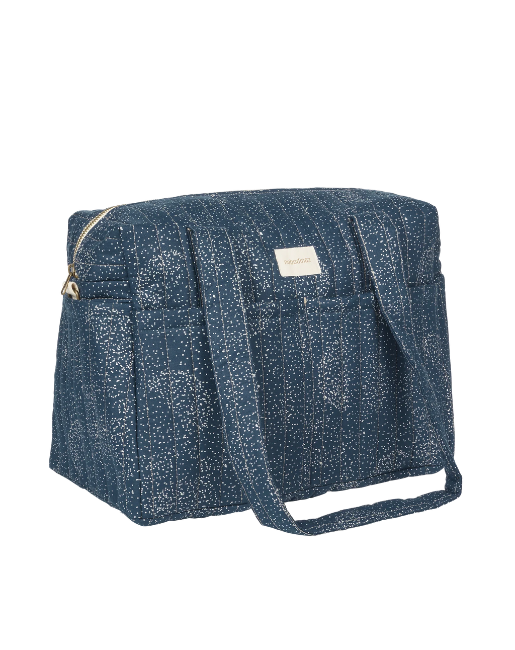 * Nobodinoz Stories Buggy Luiertas 40x30x25cm | Gold Bubble/ Night Blue
