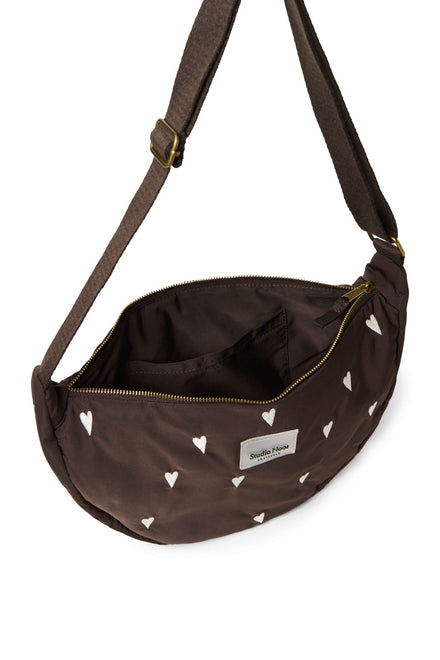 Studio Noos Adult Fanny Pack | Brown Puffy Hearts