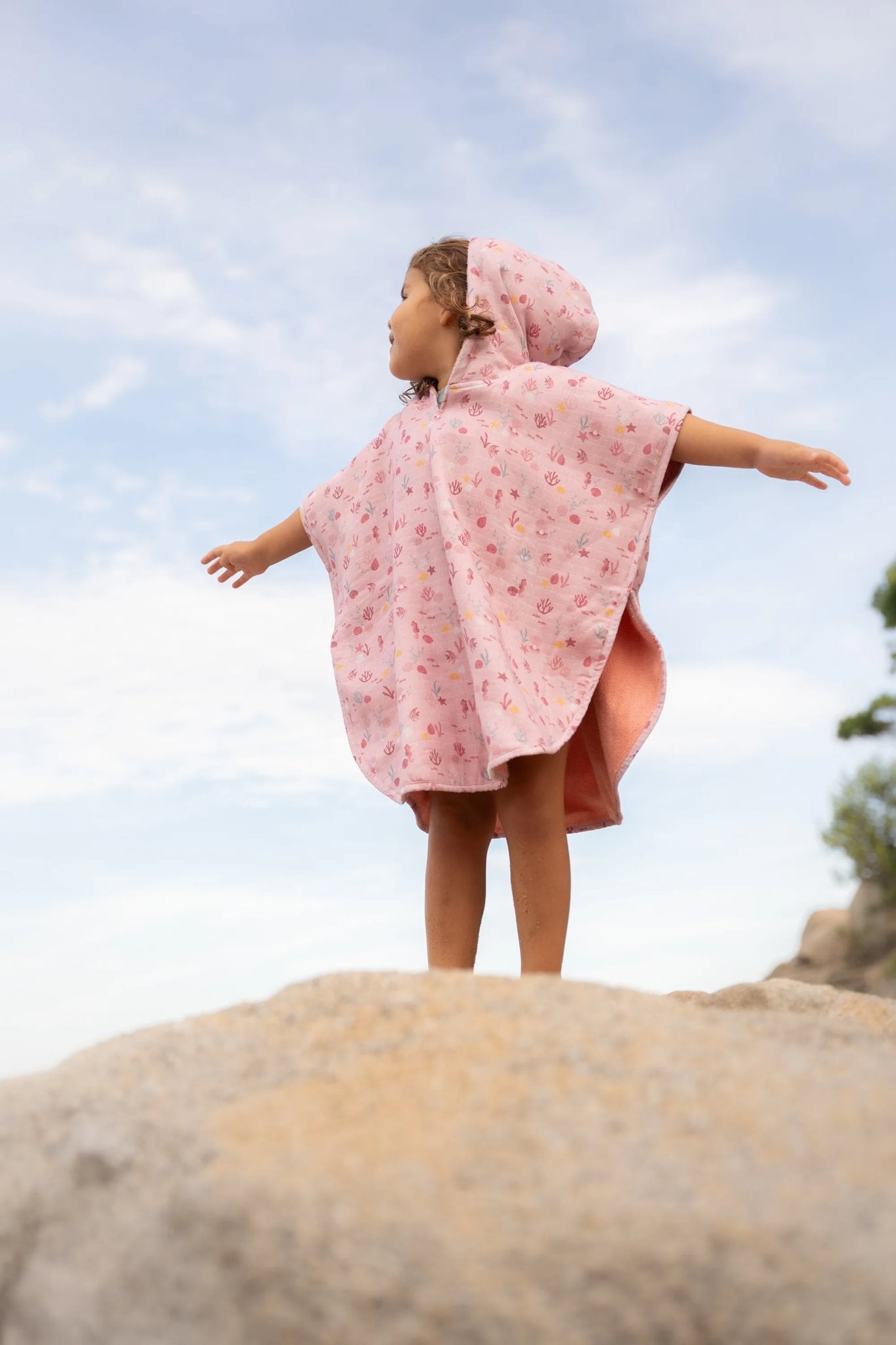 Little Dutch Badponcho 2-6Y Ocean Treasures Multi-Colour