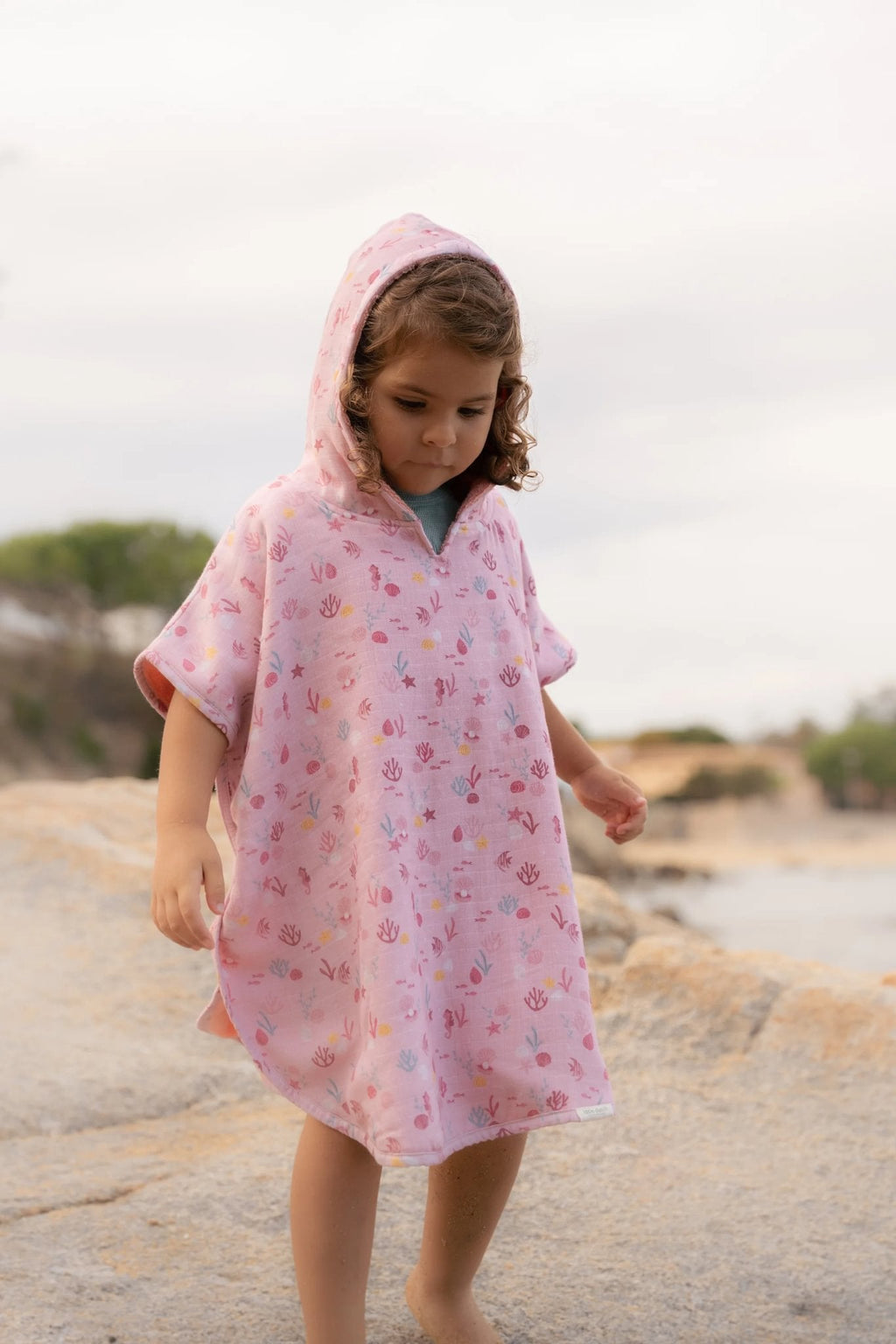 Little Dutch Badponcho 2-6Y Ocean Treasures Multi-Colour